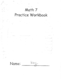 Pre-algebra / Math 7 Workbooks - ANSWER KEY