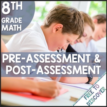 Preview of 8th Grade Math Pre-Assessment and Post-Assessment