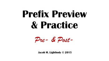 Preview of Pre and Post Prefix Unit
