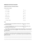 Pre-assessment Multiplication and Division Rules
