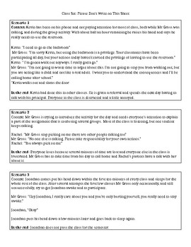 Preview of Pre-empting Common Classroom Conflicts Activity