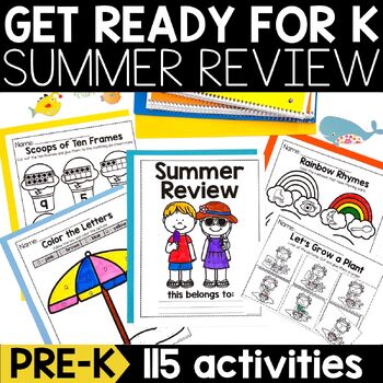 Preview of Kindergarten Readiness Summer Activities | Pre K Summer Packet | Get Ready for K