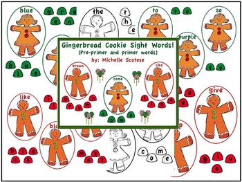 Gingerbread Cookie Sight Words by michelle scotese | TpT