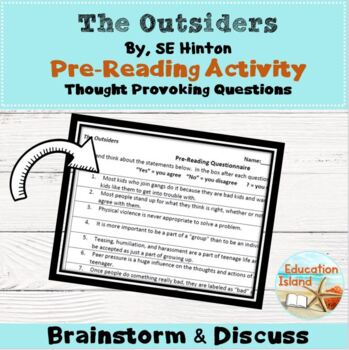 Preview of Pre-reading activity; "The Outsiders" Questionnaire