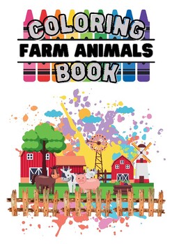 Preview of Pre school Coloring Book Farm Animals