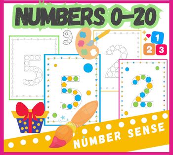 Preview of Powerpoint Number Dot Painting Worksheets - Fun Number Recognition Activity 0-20