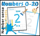 Pre-school - Number Dot Painting Worksheets: Number Recogn