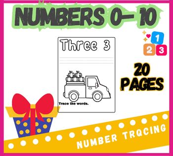 Preview of Pre-school - Numbers: Trace & Find 0-10 - Coloring - Writing - Tracing - kids