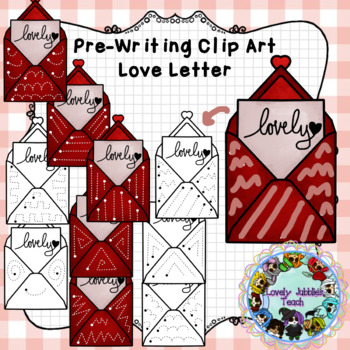Pre-writing Practice Clip Art: Love Letter by Lovely Jubblies Teach