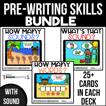 Preview of Pre-writing Skills Bundle for Boom Cards