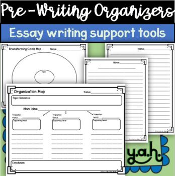 Preview of Pre-writing Tools: Graphic Organizers, Circle Map, Main Idea Tree, Essay WFTB