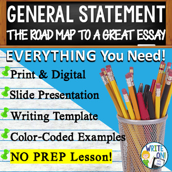 how to make a general statement in an essay