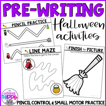 Pre-writing-activity for Halloween FREEBIE by The Curious Hippo