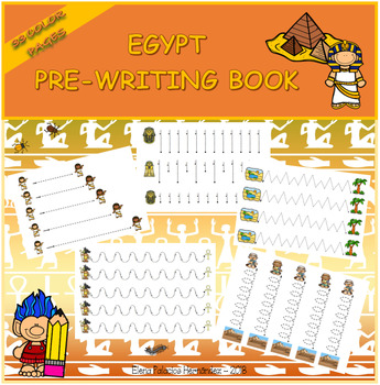 Preview of Pre-writing book - Egypt / Trazos Egipto