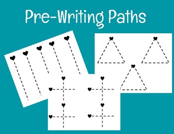 Preview of Pre-writing development, pre-writing strokes, pre-writing practice, preK no prep