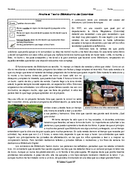 Preview of PreAP/AP Annotated Text: Familias y Comunidades - Biblioburro de Colombia