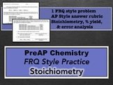 PreAP Chemistry Stoichiometry FRQ