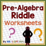 PreAlgebra Math Riddle Worksheets
