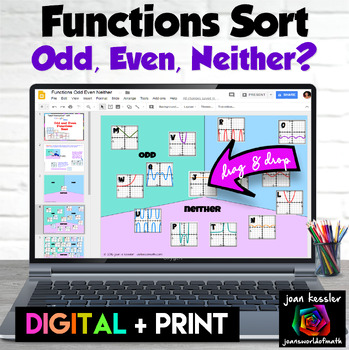 Preview of Odd and Even Functions Sort Digital plus PRINT