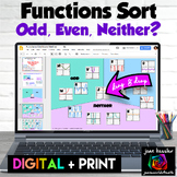 Odd and Even Functions Sort Digital plus PRINT