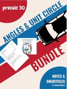 Preview of PreCalculus 30 - Chapter 4 ANGLES & the UNIT CIRCLE **BUNDLE**