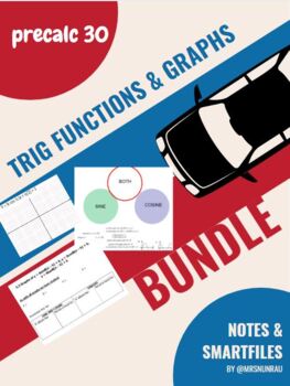 Preview of PreCalculus 30 - Chapter 5 Notes & Smartfiles on TRIG FUNCTIONS/GRAPHS **Bundle*