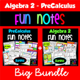PreCalculus Algebra 2 Combo Bundle of Fun Notes Doodle Pages