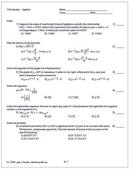 ultimate precalculus review packet