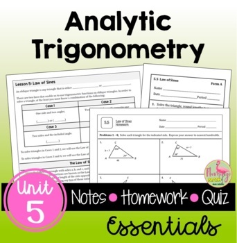 Preview of Analytic Trigonometry Essentials with Lesson Videos (Unit 5)