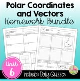 Polar Coordinates and Vectors Homework (Unit 6)