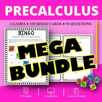 Preview of PreCalculus BUNDLE: Math Bingo Review Games
