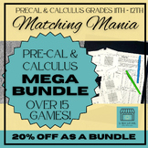 PreCalculus & Calculus Review Games Mega (Growing) Bundle