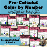 PreCalculus Color by Number Activities GROWING Bundle