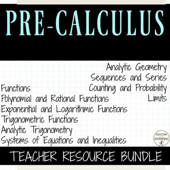 Preview of PreCalculus Curriculum
