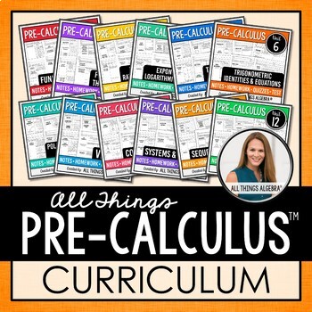 Preview of PreCalculus Curriculum | All Things Algebra®