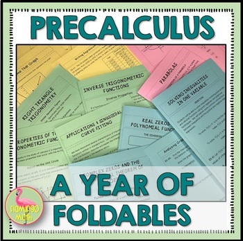 Preview of PreCalculus Curriculum Foldables™ | Flamingo Math