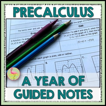 Preview of PreCalculus Curriculum Guided Notes and Video Lessons | Flamingo Math