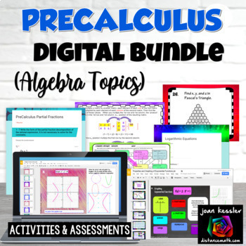 Preview of PreCalculus Digital Bundle with Printables - Algebraic Topics