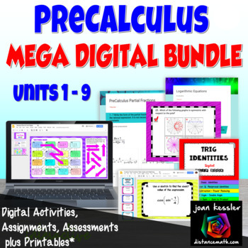 Preview of PreCalculus Digital Mega Bundle of Activities and Assessments with PRINTABLES