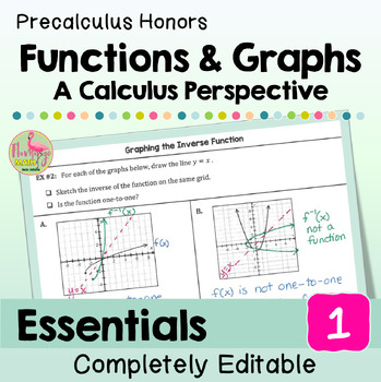 Preview of Functions and Graphs Essentials Bundle (Unit 1 Precalculus)