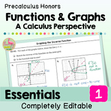 Functions and Graphs Essentials Bundle (Unit 1 Precalculus)