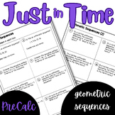 PreCalculus Geometric Sequences Worksheet