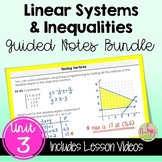 Linear Systems Guided Notes (Algebra 2 - Unit 3)