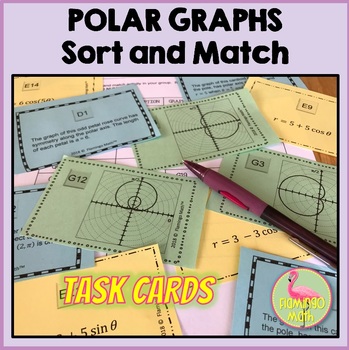 PreCalculus: Polar Graphs Sort and Match Task Cards