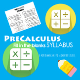 PreCalculus Syllabus