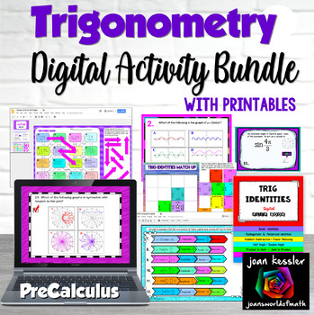 Preview of PreCalc Trig Digital Bundle of 20 with Printables