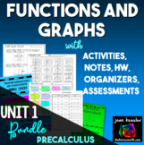 PreCalculus Unit 1 Functions and Graphs Big Bundle