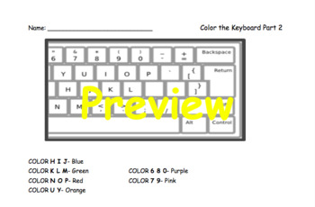 Preview of PreK-1 Computer and Keyboard Worksheets