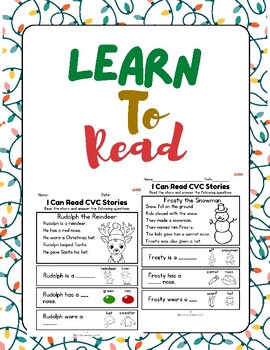 Preview of PreK- 1st Grade Holiday Adventure: Reading & Comprehension Worksheets