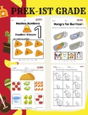 PreK-1st Grade Spanish Numbers and Nachos Build your Taco 